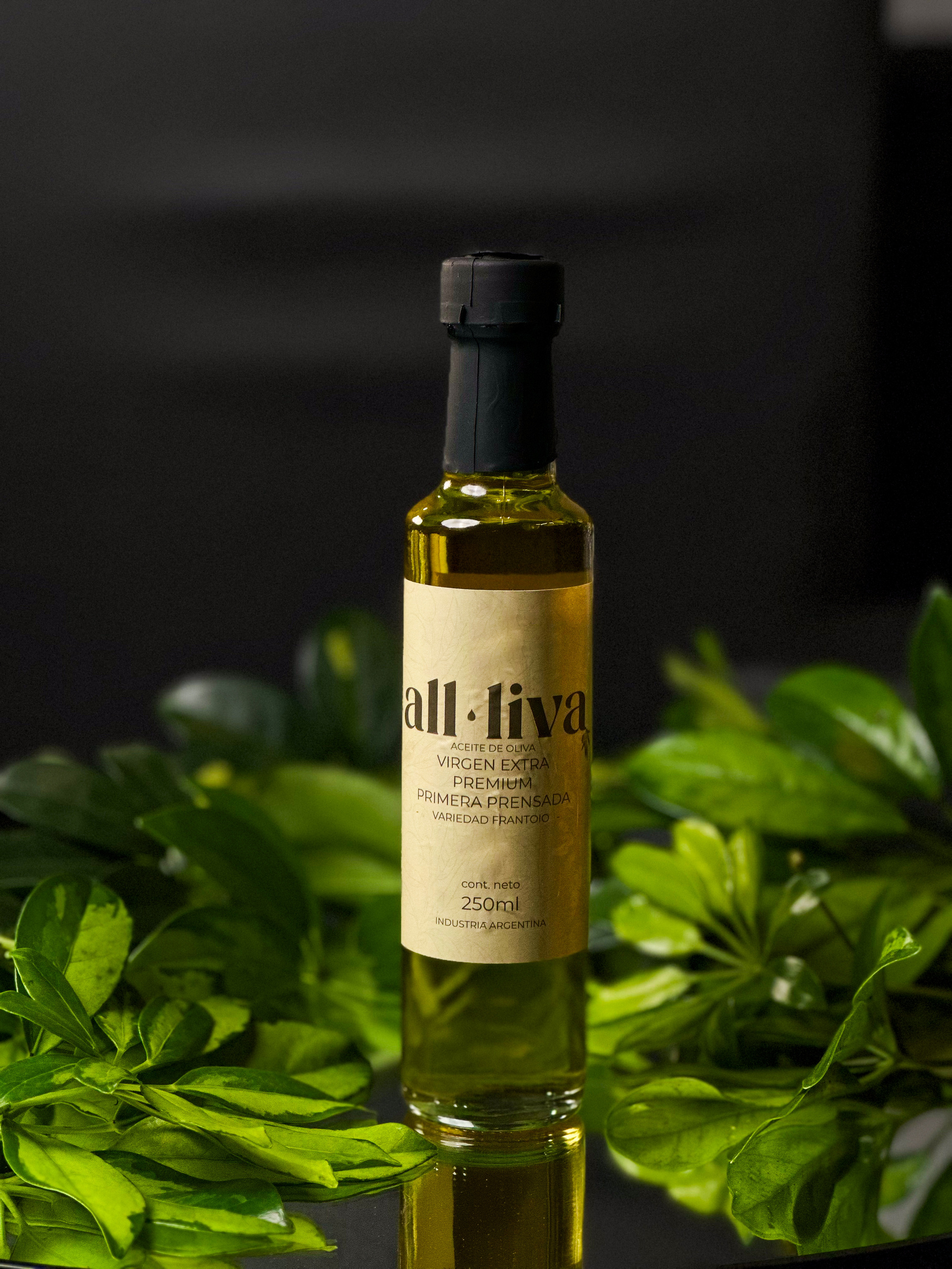 Garrafa de azeite de oliva premium ALL-LIVA 250 ml